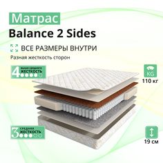 Анатомический матрас с независимыми пружинами Мир Матрасов 2Sides 120х186 см