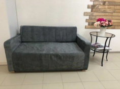 Чехол на диван Сольста Серый велюр Антикоготь No Brand