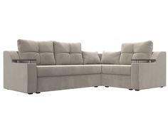 Угловой диван Лига Диванов Кронос правый угол 254х184х74 см, бежевый