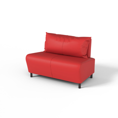 Диван SALON TRON TWIN 100х64х67, экокожа красный