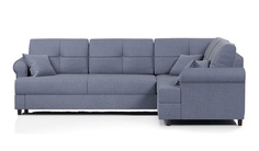 Угловой диван-кровать 4Home Мирта, 245х180х93 см, Blue, правый, Дельфин