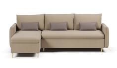 Угловой диван-кровать 4Home Рон, 214х159х96 см, Beige, левый, Пантограф (Тик-так)