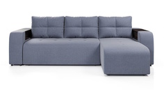 Угловой диван-кровать 4Home Дуглас, 240х165х98 см, Blue, правый, Еврокнижка