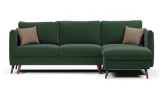 Угловой диван-кровать 4Home Пекин, 247х175х96 см, Green, правый, Еврокнижка