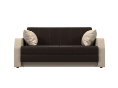 Диван-кровать 4Home Малютка, 154x86x73 см, выкатной, коричневый\бежевый, экокожа