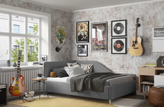 Кровать Costa Муза односпальная угловая, угол левый 90х190 см