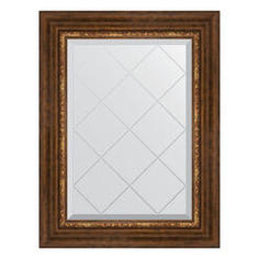 Зеркало с гравировкой в багетной раме - римская бронза 56x74cm Evoform Exclusive-G BY 4019 No Brand