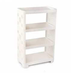 Этажерка для обуви 4-х секционная (слоновая кость) /то/ Alternativa