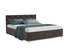 Двуспальная кровать Mebel-ars Классик 160 см Кордрой коричневый, 160х190