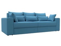 Диван прямой Лига Диванов Майами голубой