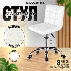Стул мастера на колесиках Ergozen Iris белый