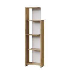 Стеллаж Лайт, 400х236х1382, Белый/Дуб золотой No Brand
