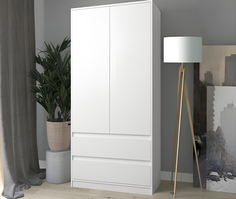 Шкаф книжный QualisMebel Chelsea 3-3 1100х400х2100, Белый
