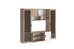 Гостиная Вся мебель № 10 Вариант 5 коричневый 180x43x182