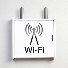 Полка настенная ABC Decor для роутера Wi-Fi Сигнал, белый, 27х26х8 см