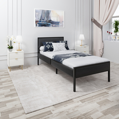 Кровать Solarius Лофт KOMP90loft-onix-bl черного оникса 90х200