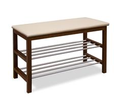 Банкетка Sheffilton SR-0628 76х31х49 Темный орех/Бежевый