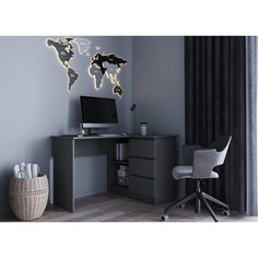 Стол компьютерный 1244х850х770 графит No Brand