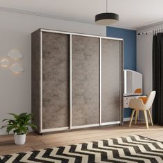 Шкаф-купеЕ1 Экспресс ДСП 210х45х240, Бетон