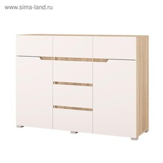 Комод 1200 Анталия, 1200х884х376, Белый/Дуб сонома No Brand