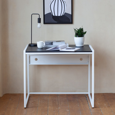 Стол письменный модульный GreenWeen Rimini, 900х650х750, белый, ЛДСП Черный