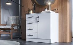 Комод К800-1Д Белый гладкий No Brand