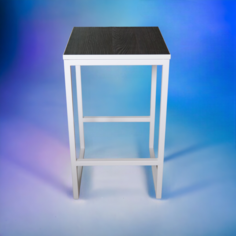 Барный стул для кухни и дома 60x35x35 Дуб Кантербери WL Белый No Brand