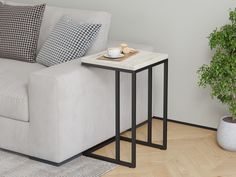 Столик приставной 4 сезона Айсберг Лофт Черный/дуб крафт белый