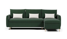 Угловой диван-кровать 4Home Рон, 214х159х96 см, Green, правый, Пантограф (Тик-так)