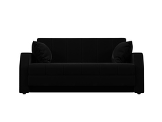 Диван-кровать 4Home Малютка, 154x86x73 см, выкатной, черный, микровельвет