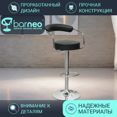 Барный стул для кухни BarneoPro N-91 Orion стул черный эко-кожа хром высокий стул для бара
