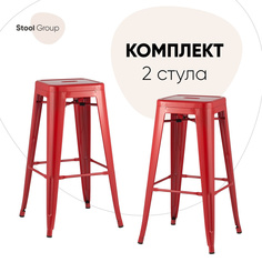 Стул барный TOLIX красный глянцевый 2 шт Stool Group