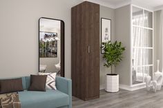 Шкаф FURNISTYLE Лайф 40х60х215 Дуб экспрессив