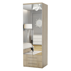 Шкаф Шарм-Дизайн Комфорт МПЯ-21 100х45х240 с зеркалами Дуб Сонома