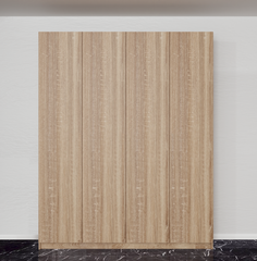 Шкаф распашной QualisMebel Марсель 2 2200х600х2300, Дуб Сонома