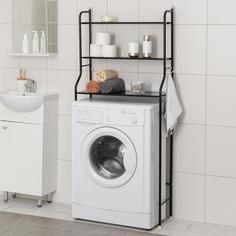 Стеллаж над стиральной машинкой, чёрный, 65x25x152 см Вселенная порядка