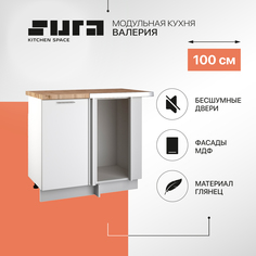 Кухонный модуль напольный угловая Сурская мебель Валерия 99 см со столешницей