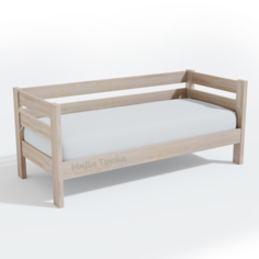 Кровать-тахта МиДа Трейд Аврора 90х200 из массива сосны, без покрытия, отшлифованная