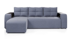 Угловой диван-кровать 4Home Дуглас, 240х165х98 см, Blue, левый, Еврокнижка