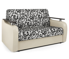 Диван Шарм-Дизайн Гранд Д 120 экокожа беж и узоры