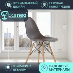 Стул BarneoPro N-12 VS темно-коричневый 47x54x80, на кухню, без обивки, 1 шт.