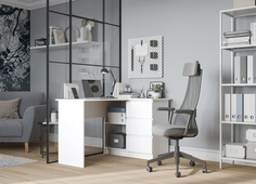 Стол угловой Челси (белый) Миф