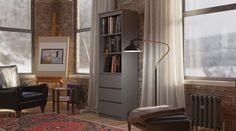 Стеллаж Челси 602х1796х386 Графит Фабрика МИФ