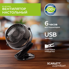 Вентилятор настольный Scarlett SC-DF111S10 черный