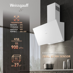 Вытяжка настенная Weissgauff Zibal 60 WH Sensor белый