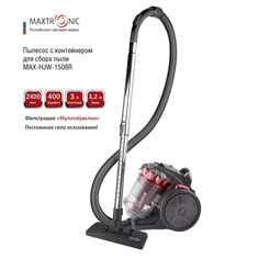 Пылесос MAXTRONIC MAX-HJW-1508R черный, красный