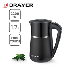 Чайник электрический Brayer BR1049 1.7 л черный