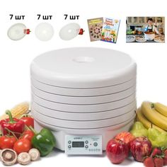 Сушилка для овощей и фруктов Ezidri FD1000 Digital белая (12 поддонов + 16 листов)
