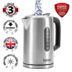 Чайник электрический Polaris PWK 1729CA Water Way Pro 1.7 л серебристый