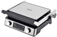 Гриль PIONEER GR1021E серебристый, черный